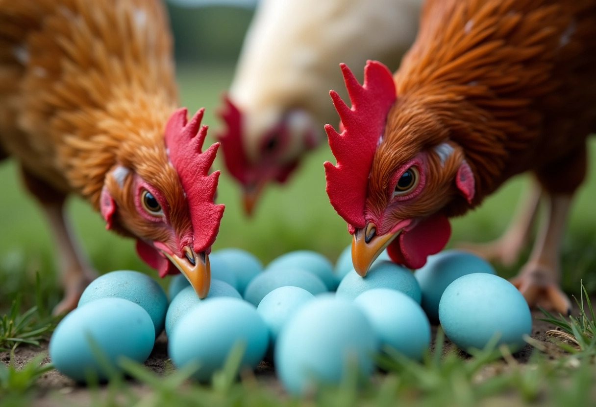 poules œufs bleus